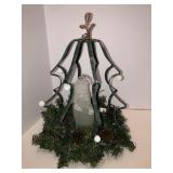 Metal Christmas tree centerpiece w/snowman