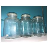 3 storage jars