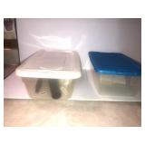 2 small storage totes