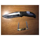 Ace knife and  Schrade knife (broken tip)