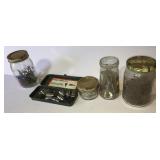 Sockets, screws in jars