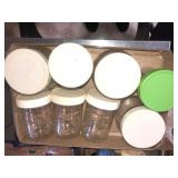 Ball storage jars with plastic lids,stemware