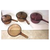 4 vision pans (3 w/lids)
