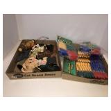 Toll painted wood figurines/decor and clothespins