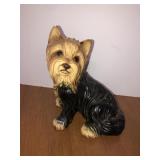 Porcelain yorkie figurine Made in Japan 9in (chip)