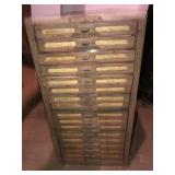 Remington Rand Kardex index card file 21x10.5x24