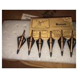 6 broad head arrows and cocking lever