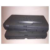 2 Ruger plastic hand gun cases and 3 locks