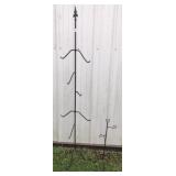2 wrought iron basket trees