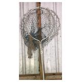 Aluminum framed 2 fishing nets and hitch pin
