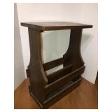 Walnut magazine rack/ stand 24x18x12