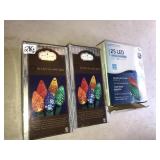 3 boxes of LED Christmas lights