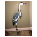 28in metal art blue heron