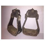 Pair of old stirrups 10in