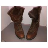 Pair of size 11D mens lace up cowboy boots