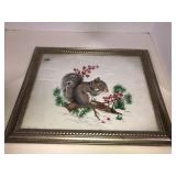 Needlepoint squirrel 13x16