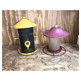 2 Bird feeders metal