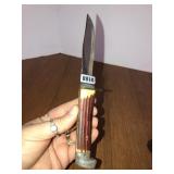 Bone handled knife Japan w/leather sheath