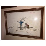 Cartoon Dupont framed and signed