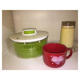 Salad spinner, soup cup, coffee grinder