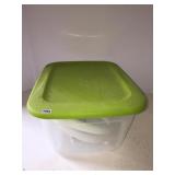 Small tote with water pluger for drains