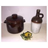 Bag phone, seashell ash tray, westbend bean pot