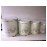 Vintage Ballonoff USA set of 4 tin canister set