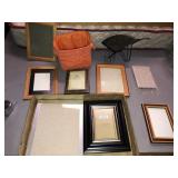 Picture frames, wheel barrow wall pocket