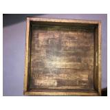 Tray with metal corners 16x16