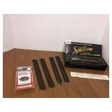 Spectrum Railroad model train engine w/ misc track