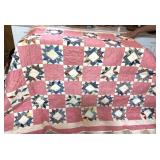 Quilt with printed butterfly/floral backing