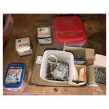PARTIAL boxes of screws and fasteners AS SHOWN