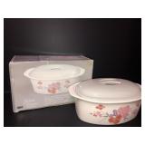 2.5qt covered stoneware casserole