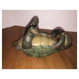 10in turtle bottle holder decor