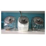 3 store jars with lids
