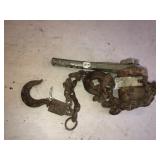 Chain come-a-long, 1-7/8in hitch ball, misc