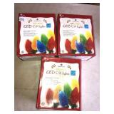 3 boxes of LED Christmas lights