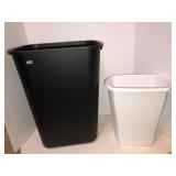 2 trash cans