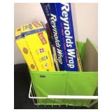 Folding cloth basket and partial rolls,misc
