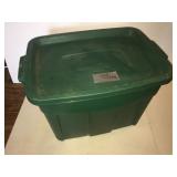Sterilite tote with misc bed linens