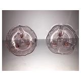 Lancaster pink depression 3 footed bowl X2