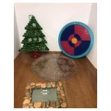 Stone photo frame, Christmas decor, large plate