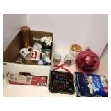 Coffee cups, large ornament, misc