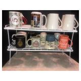 Wire rack with misc coffee cups