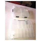 2 plastic tackle organizers