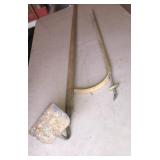 Garden hoe and cane