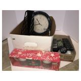 Remotes, clock, picture frames, misc