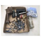 Trailer plug, screws, 1/2in water faucet, misc