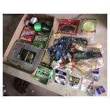 Fishing tackle and misc and Plano organizer