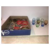 Cookie cutters and 8 saki/shot glasses
